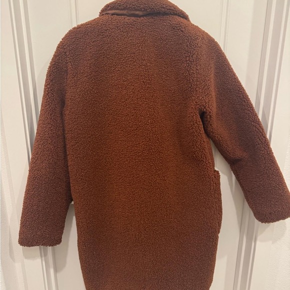 Brown Teddy Coat / Size 8 / New Look - Picture 4 of 6